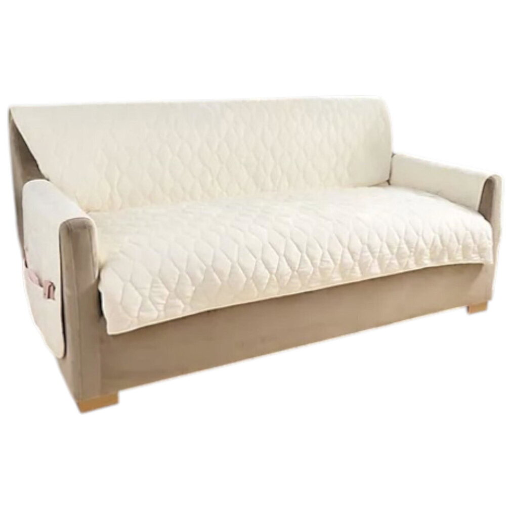 Home Reflections Micromink Pin-Sonic Sofa Cover Sand